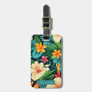 Etiquetas de Bagagem Flores Havaianas