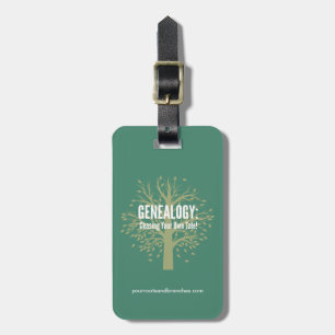 Etiquetas de bagagem genealógica (verde)