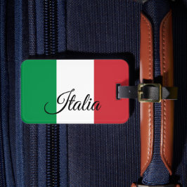 Etiquetas de Bagagem Itália Patriótica, Bandeira I