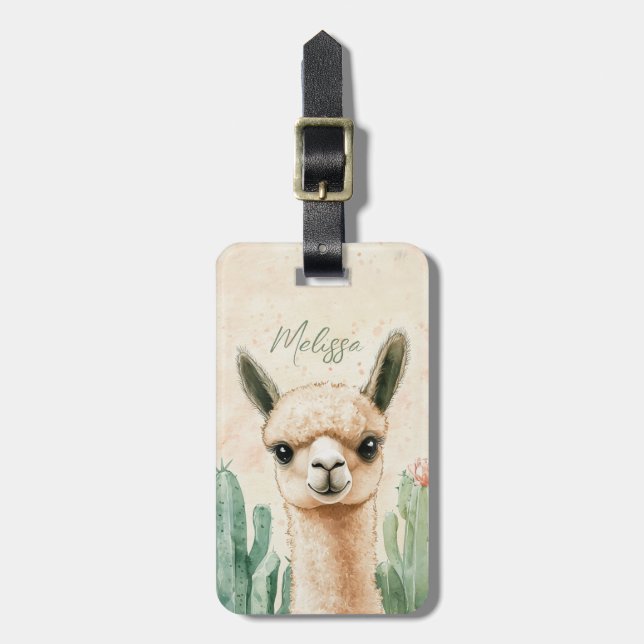 Etiquetas de bagagem Llama (Frente Vertical)