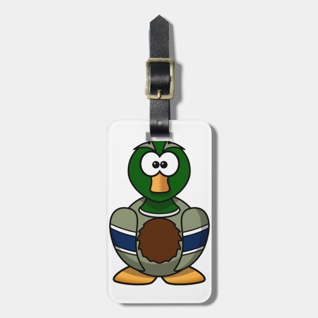 Etiquetas de Bagagem Pato-real Cartoon (Frente Vertical)