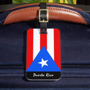 Etiquetas de Bagagem Patriótica Porto Rico, Bandei