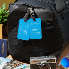 Etiquetas de Bagagem Personalizadas Color Pop Blue
