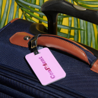Etiquetas de Bagagem Personalizadas Rosa Confiante