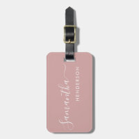 Etiquetas De Bagagem Rosa Dusty Plano De Mesa De C