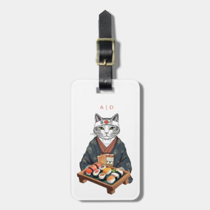 Etiquetas de Bagagem Sushi Cat