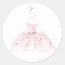 Etiquetas de bailarina "Bonito a rosa"