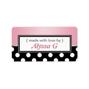 Etiquetas de Baking Personalizadas, Cor-de-Rosa, B
