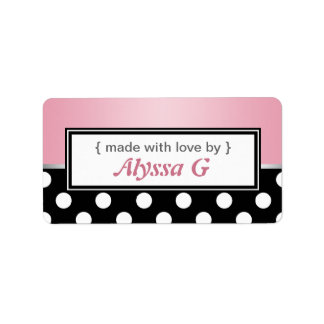 Etiquetas de Baking Personalizadas, Cor-de-Rosa, B