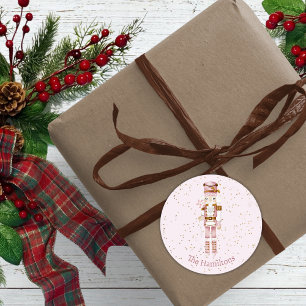 Etiquetas de Balé de Natal cor-de-rosa