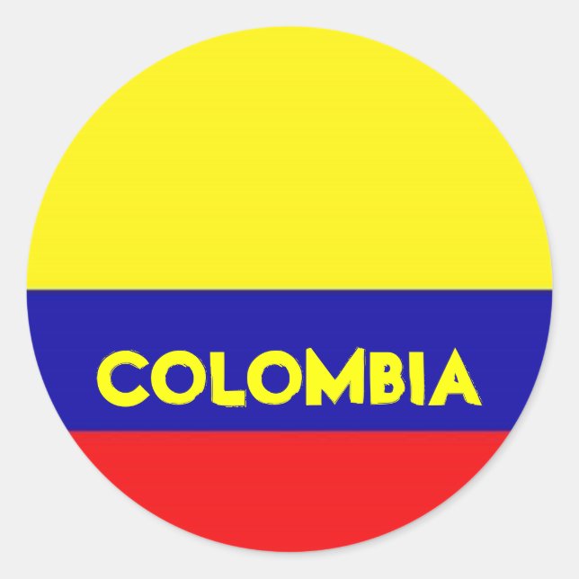Etiquetas de bandeira da Colômbia (Frente)