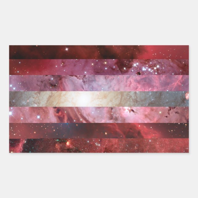 Etiquetas de bandeira da nebulosa lésbica (Frente)