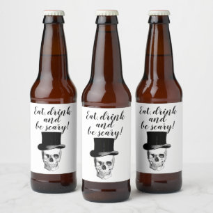 etiquetas de bebidas de crânio
