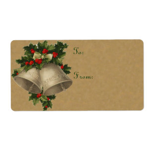 Etiquetas de Bell de Natal do Victorian
