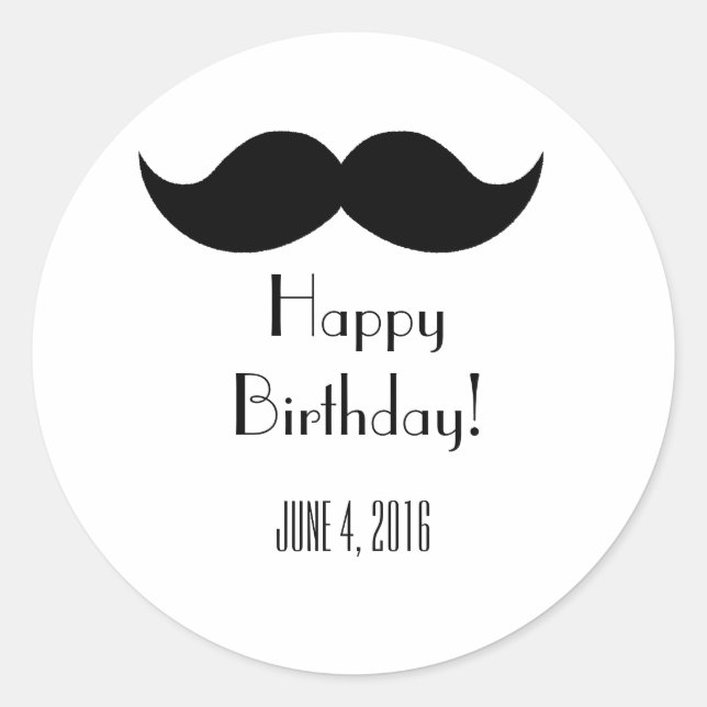 Etiquetas de bigode- Personalizar (Frente)