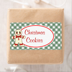 Etiquetas de Biscoitos de Natal de Gengibre