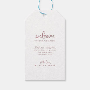 Etiquetas de boas-vindas do casamento do Script Do