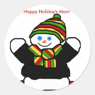 Etiquetas de boneco de neve