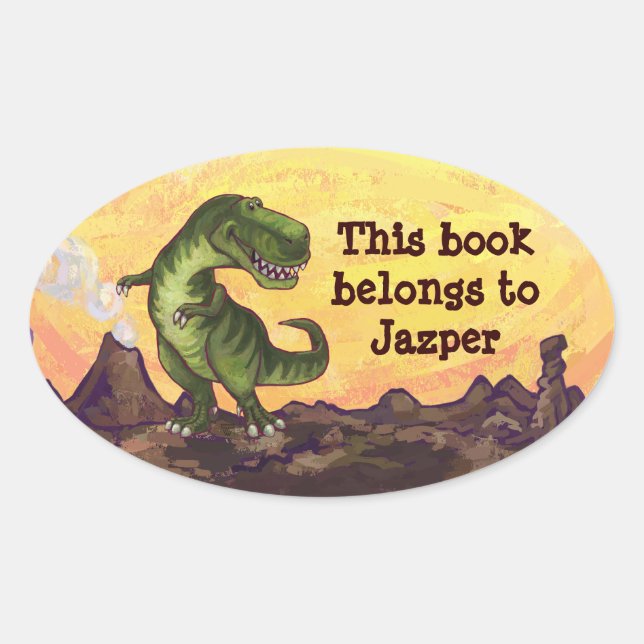 Etiquetas de Bookplate TRex (Frente)