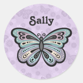 Etiquetas de borboleta a frio