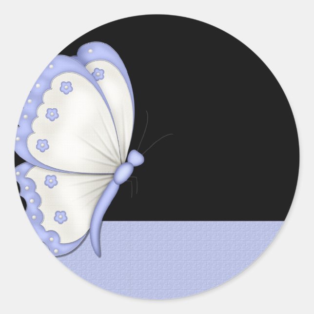 Etiquetas de Borboleta Azul (Frente)