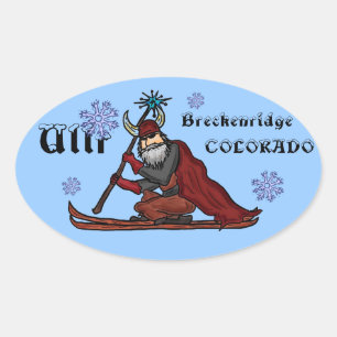 Etiquetas de Breckenridge Colorado do deus da neve