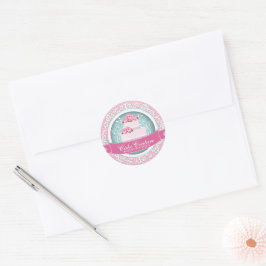 Etiquetas de caixa de bolos elegantes