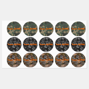 Etiquetas De Camo Team, Cute Para Partidos E Event