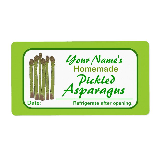 Etiquetas de Canning Personalizadas - Espargos Sel (Frente)