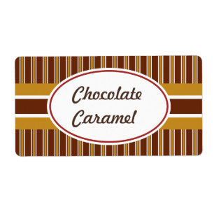 Etiquetas de Carmel de Chocolate Personalizadas