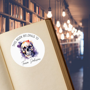 Etiquetas de Cartolina Gótica   Este Livro Belong