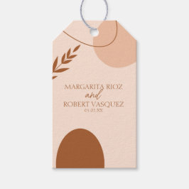 Etiquetas de Casamento com Nome do Casal Marrom Bo