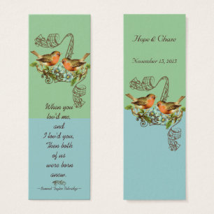 Etiquetas de Casamento de Aves Vintage