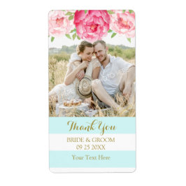 Etiquetas de casamento de Fotografias Florais Aqua