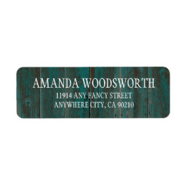 Etiquetas de casamento de madeira de Turquesa Rúst