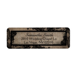 Etiquetas de casamento Góticos Modernas de Burlap