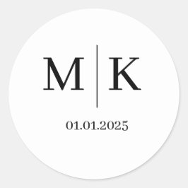 Etiquetas de Casamento Monograma | Adesivos para E