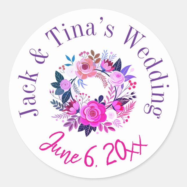 Etiquetas de casamento personalizadas (Frente)