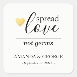 Etiquetas de casamento Saneamento de Mão Ouro Pers