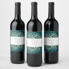 Etiquetas de casamento Teal Eucalyptus Together Fo