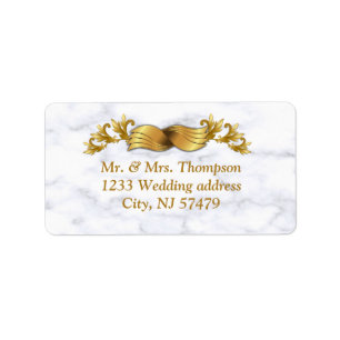 Etiquetas de casamento tropicais românticas