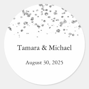 Etiquetas de casamento, Vinhetas de Data de Nome d