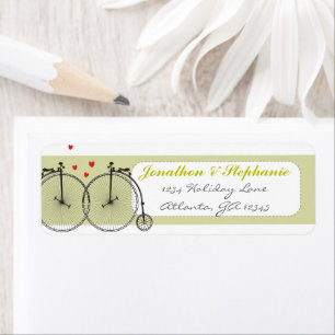 Etiquetas de casamento Vintage BICYCLE