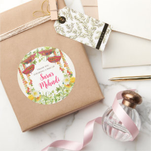 Etiquetas de cerimônia Mehndi