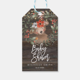 etiquetas de chá de fraldas de urso de madeira rus