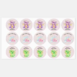 Etiquetas de Chá de fraldas do Dragão