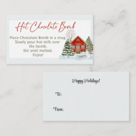 Etiquetas de chocolate quente, cartão de visita