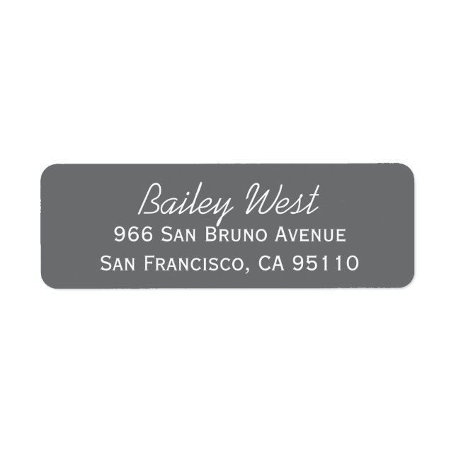 Etiquetas de Cinza modernas (Frente)