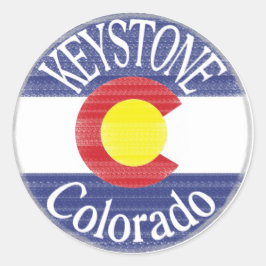 Etiquetas de círculo do Keystone Colorado