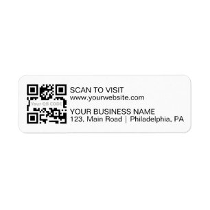 Etiquetas de código Qr com seu endereço comercia